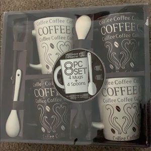 8pc coffee mug and spoon set (Never opened)